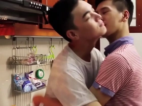 Asian gay boy kiss