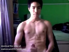 Cute asian boy jerk 1