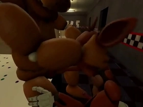 Foxy sucks freddy's cock