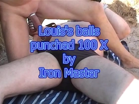 Testicle boxing on louis by iron master