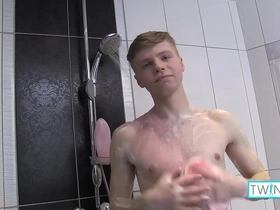 The sexy video of horny blonde james taking a super hot shower!