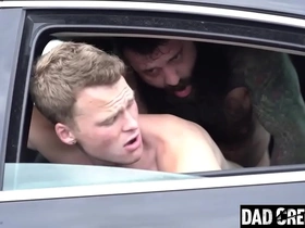 Step daddy fucks his young stepson in the car - markus kage and brent north